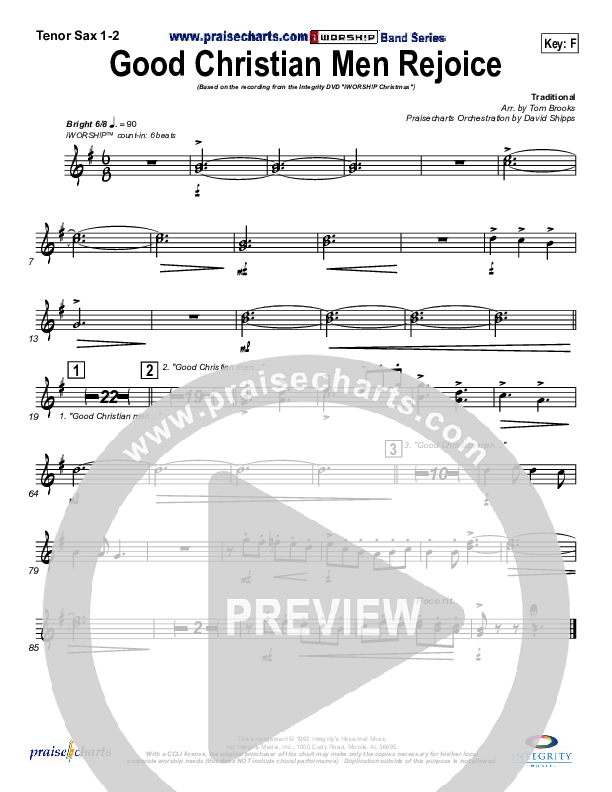 Good Christian Men Rejoice Tenor Sax 1/2 ()