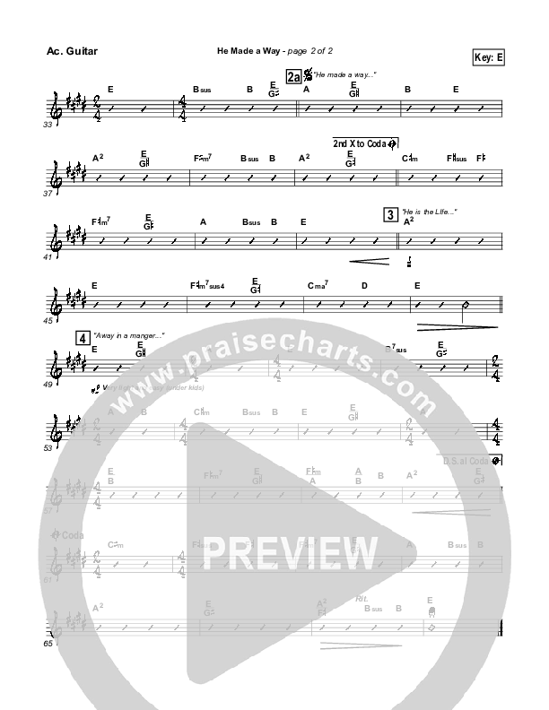 He Made A Way In A Manger Acoustic Guitar (Steve Merkel)