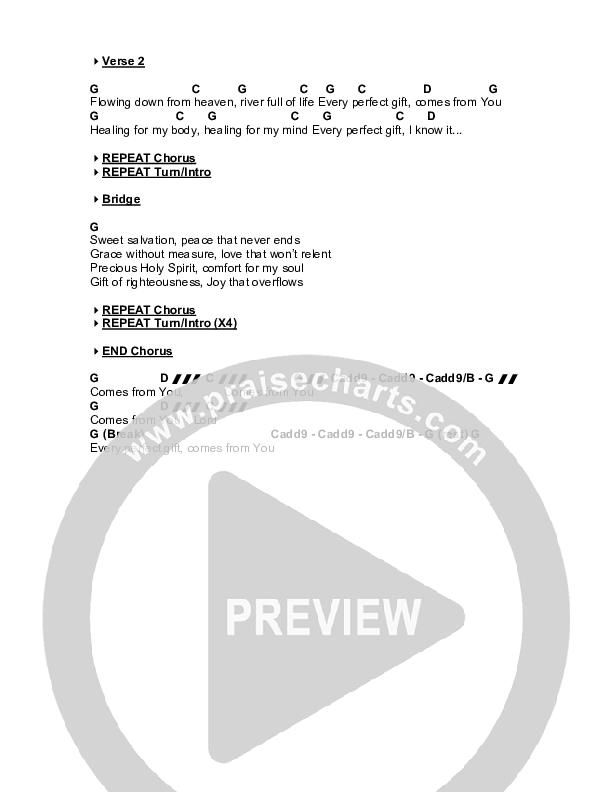 Every Perfect Gift Chord Chart (Go Deep)