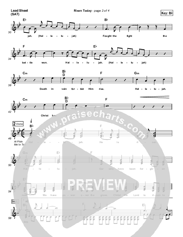 Risen Today Lead (SAT) (Aaron Shust)