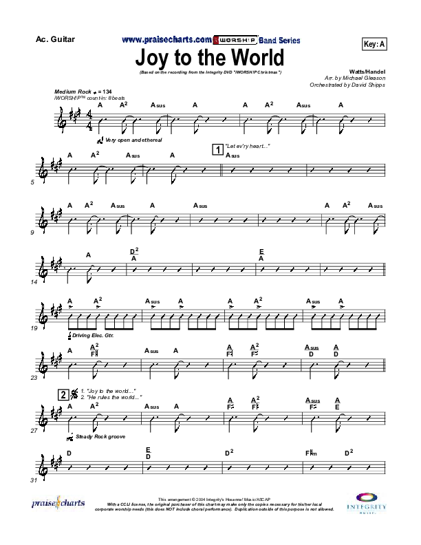 Joy To The World Acoustic Guitar ()