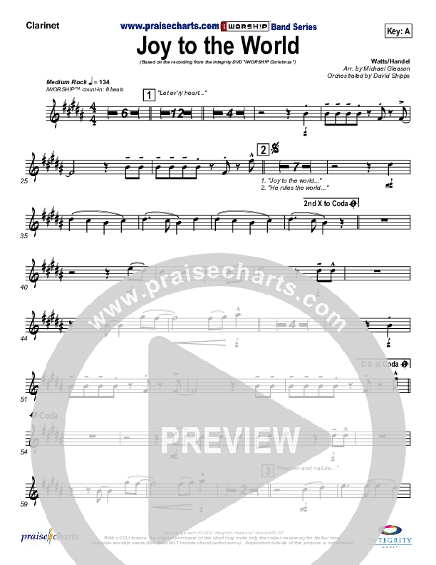 Joy To The World Clarinet ()