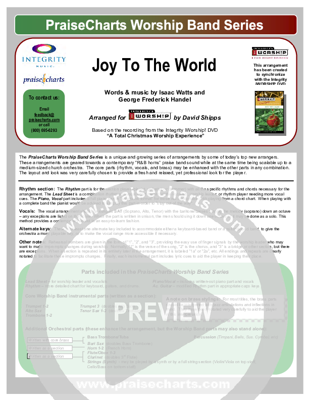 Joy To The World Orchestration ()