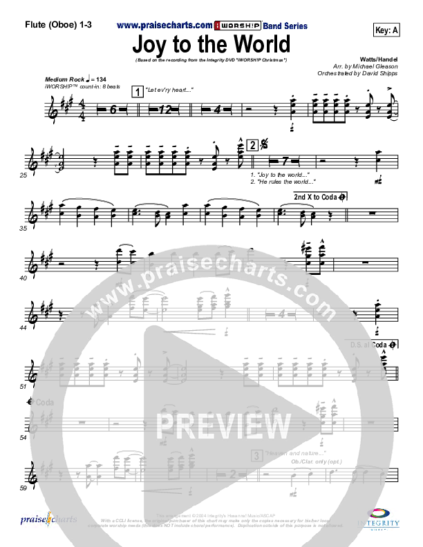 Joy To The World Flute/Oboe 1/2/3 ()