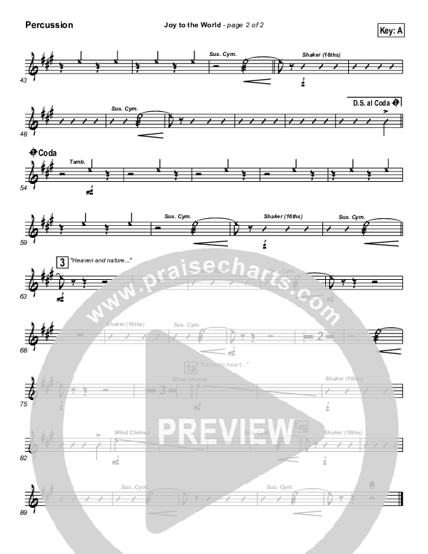 Joy To The World Percussion ()