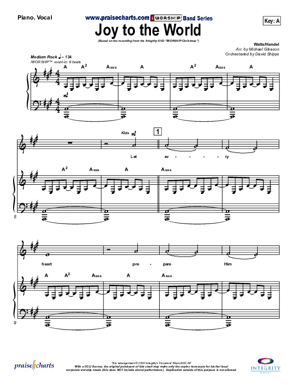 Joy To The World Piano/Vocal ()