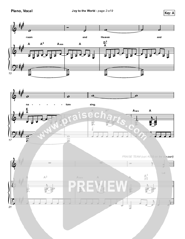 Joy To The World Piano/Vocal ()