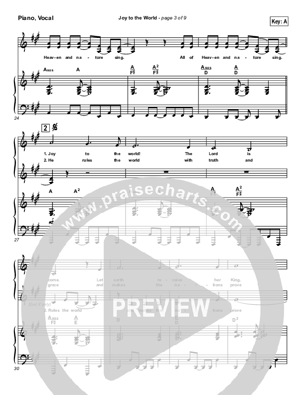 Joy To The World Piano/Vocal ()