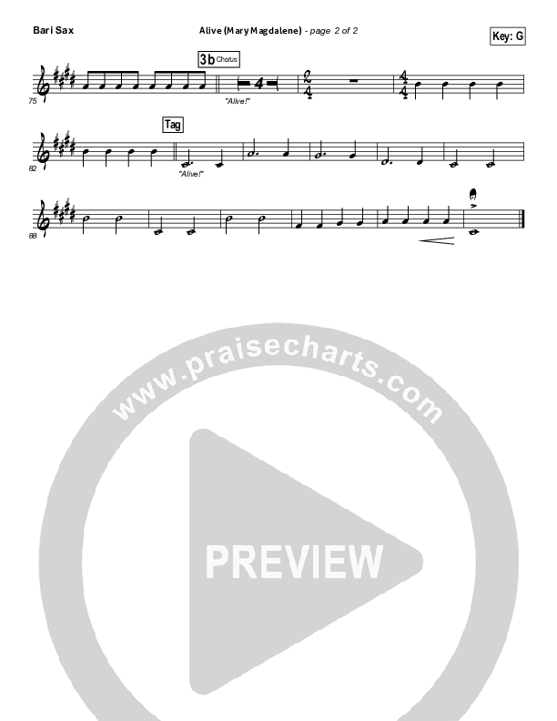Alive (Mary Magdalene) Bari Sax (Natalie Grant)