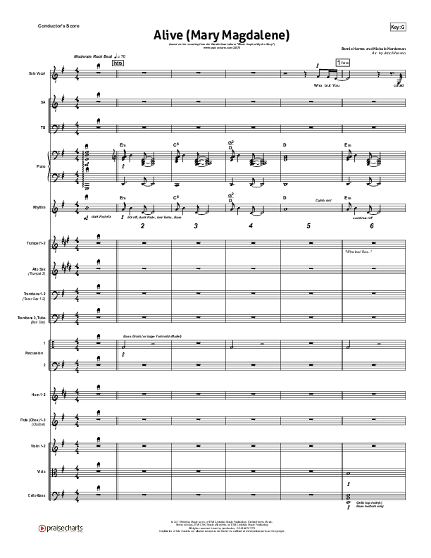 Alive (Mary Magdalene) Conductor's Score (Natalie Grant)