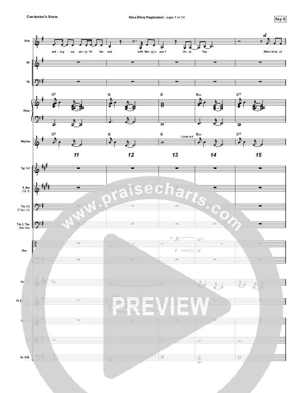 Alive (Mary Magdalene) Conductor's Score (Natalie Grant)