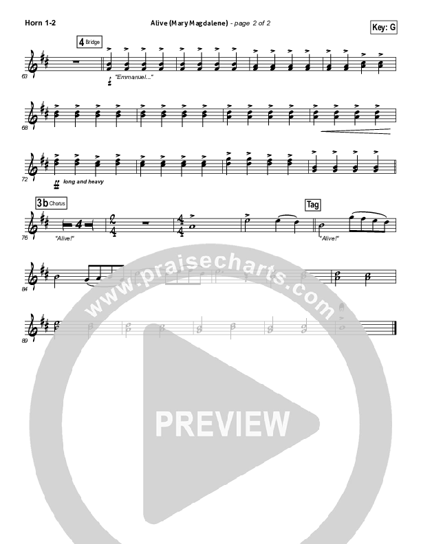 Alive (Mary Magdalene) French Horn 1/2 (Natalie Grant)