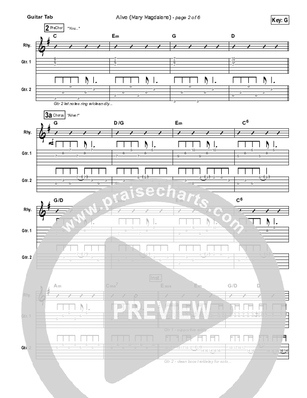 Alive (Mary Magdalene) Guitar Tab (Natalie Grant)