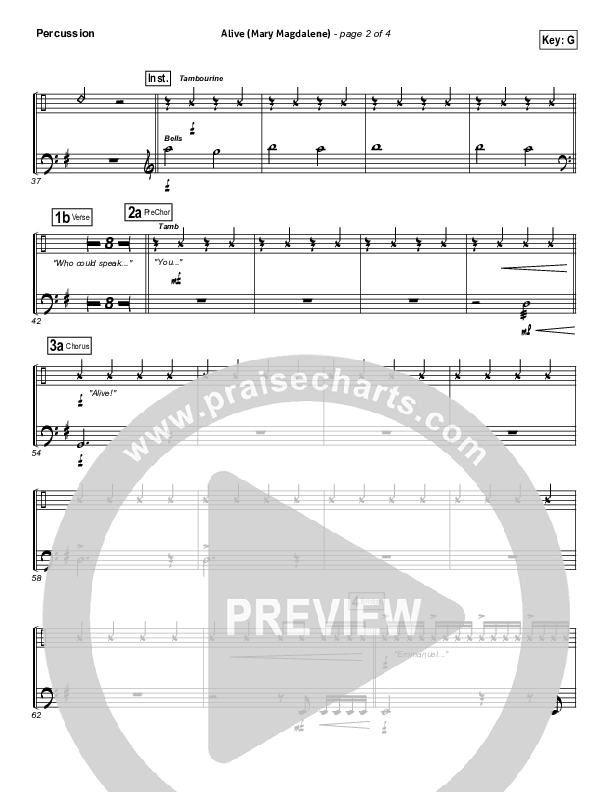 Alive (Mary Magdalene) Percussion (Natalie Grant)