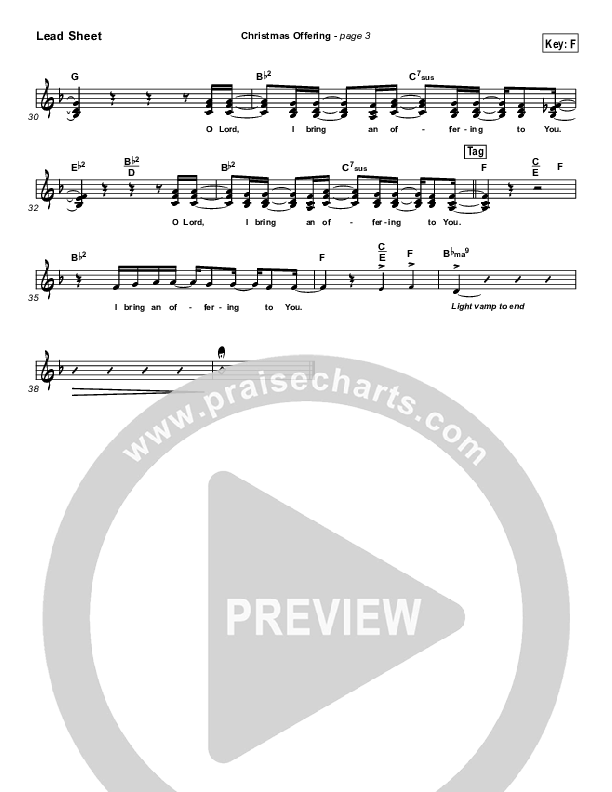 Offering (Christmas) Lead Sheet (Paul Baloche)