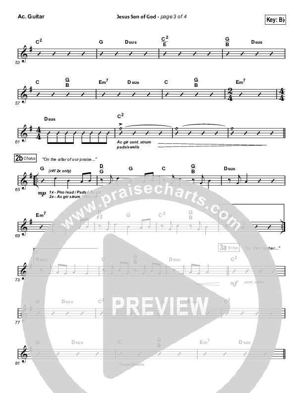 Jesus Son Of God Acoustic Guitar (Passion / Chris Tomlin / Christy Nockels)