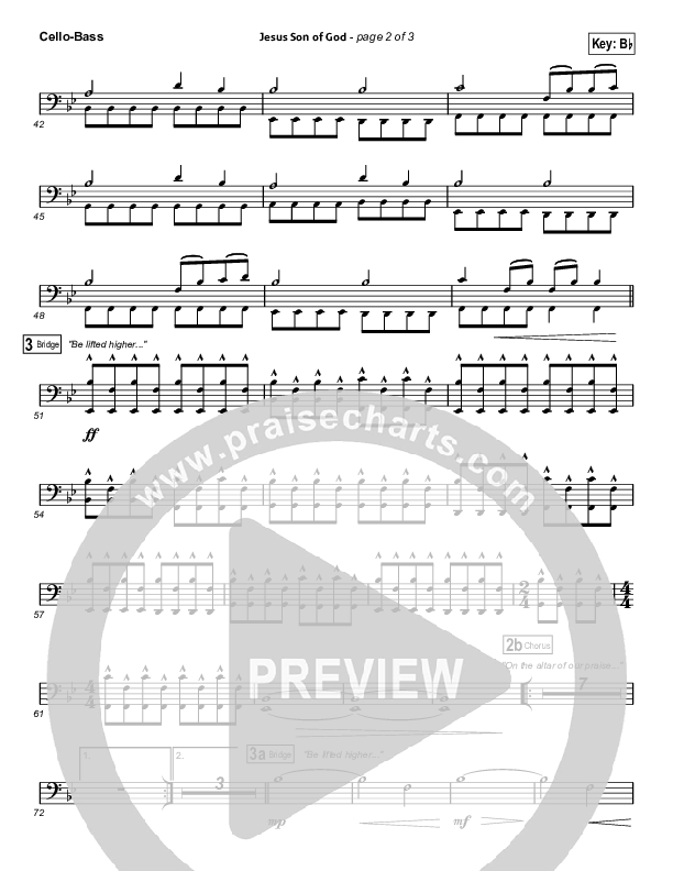 Jesus Son Of God Cello/Bass (Passion / Chris Tomlin / Christy Nockels)