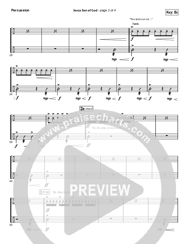 Jesus Son Of God Percussion (Passion / Chris Tomlin / Christy Nockels)