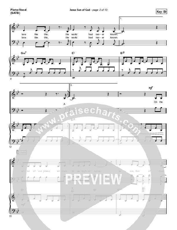 Jesus Son Of God Piano/Vocal (SATB) (Passion / Chris Tomlin / Christy Nockels)