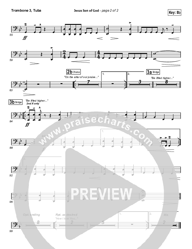 Jesus Son Of God Trombone 3/Tuba (Passion / Chris Tomlin / Christy Nockels)