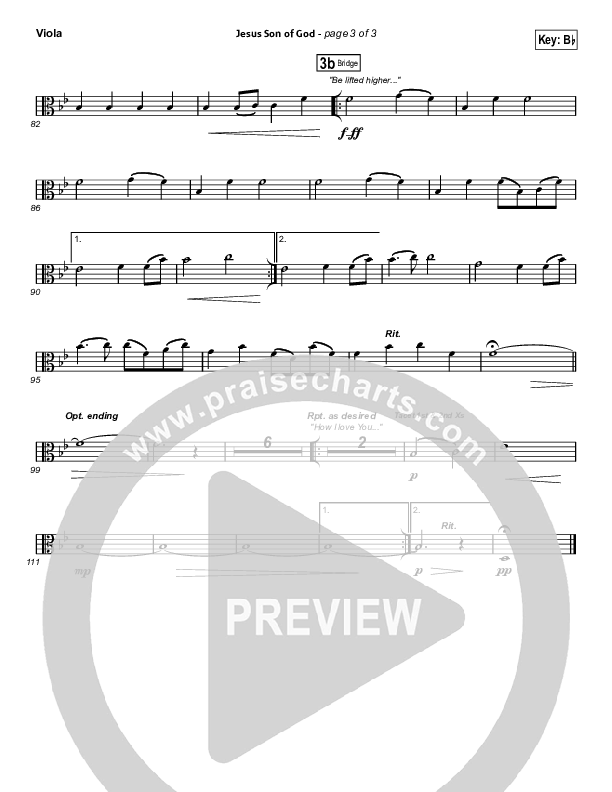 Jesus Son Of God Viola (Passion / Chris Tomlin / Christy Nockels)