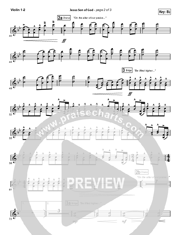 Jesus Son Of God Violin 1/2 (Passion / Chris Tomlin / Christy Nockels)