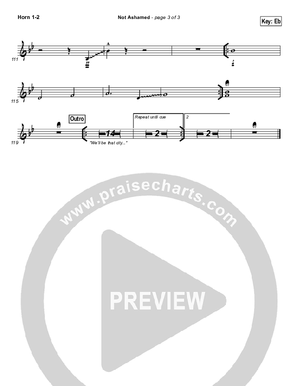 Not Ashamed Brass Pack (Passion / Kristian Stanfill)