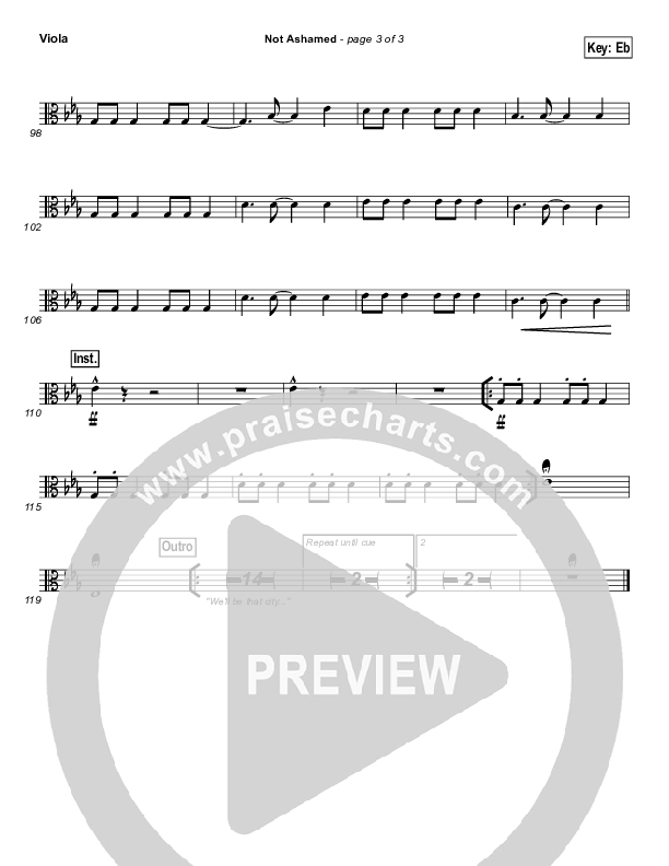 Not Ashamed Viola (Passion / Kristian Stanfill)