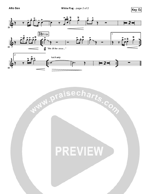 White Flag Alto Sax (Chris Tomlin / Passion)