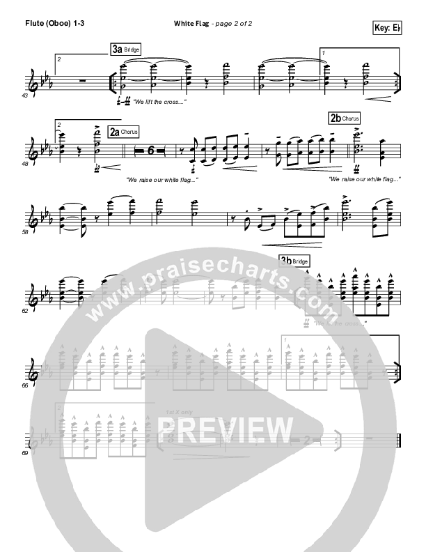 White Flag Flute/Oboe 1/2/3 (Chris Tomlin / Passion)