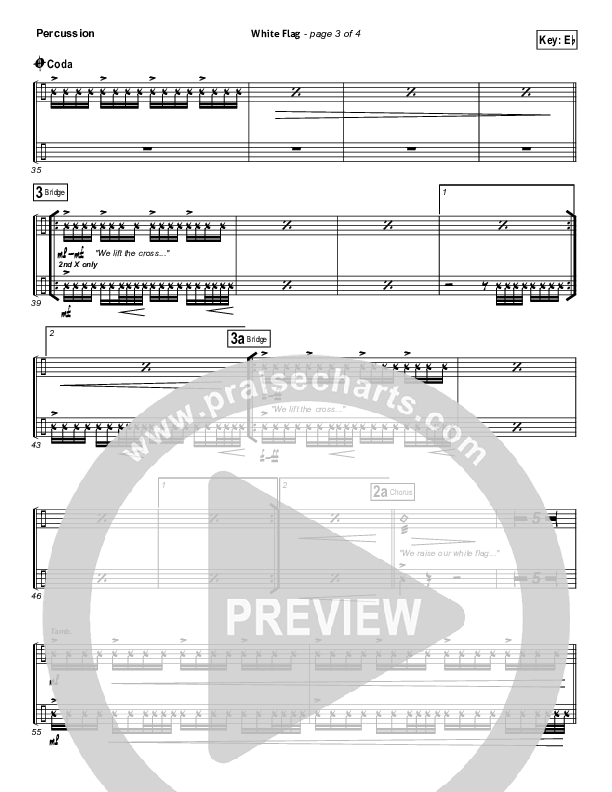 White Flag Percussion (Chris Tomlin / Passion)