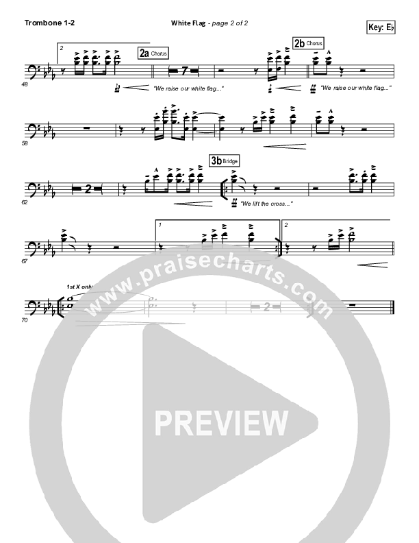 White Flag Trombone 1/2 (Chris Tomlin / Passion)