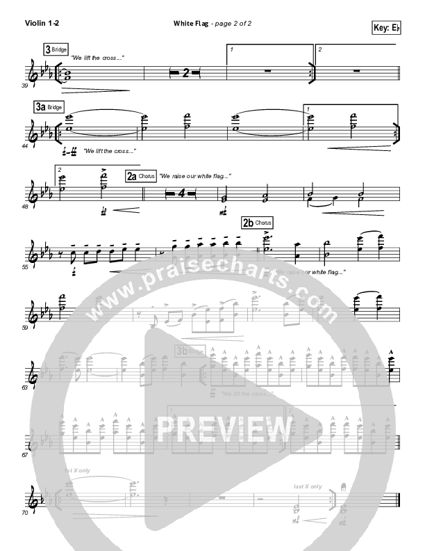 White Flag Violin 1/2 (Chris Tomlin / Passion)