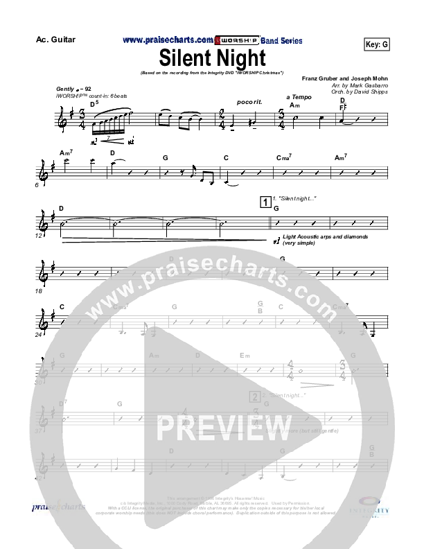 Silent Night Rhythm Chart (Kelly Willard)