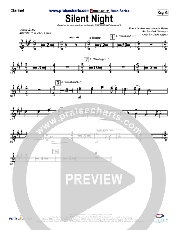 Silent Night Clarinet (Kelly Willard)