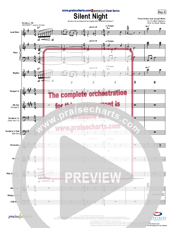 Silent Night Conductor's Score (Kelly Willard)