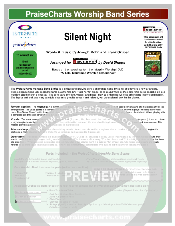 Silent Night Cover Sheet (Kelly Willard)