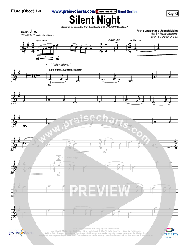 Silent Night Flute/Oboe 1/2/3 (Kelly Willard)