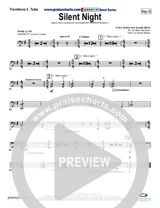 Silent Night Trombone 3/Tuba (Kelly Willard)
