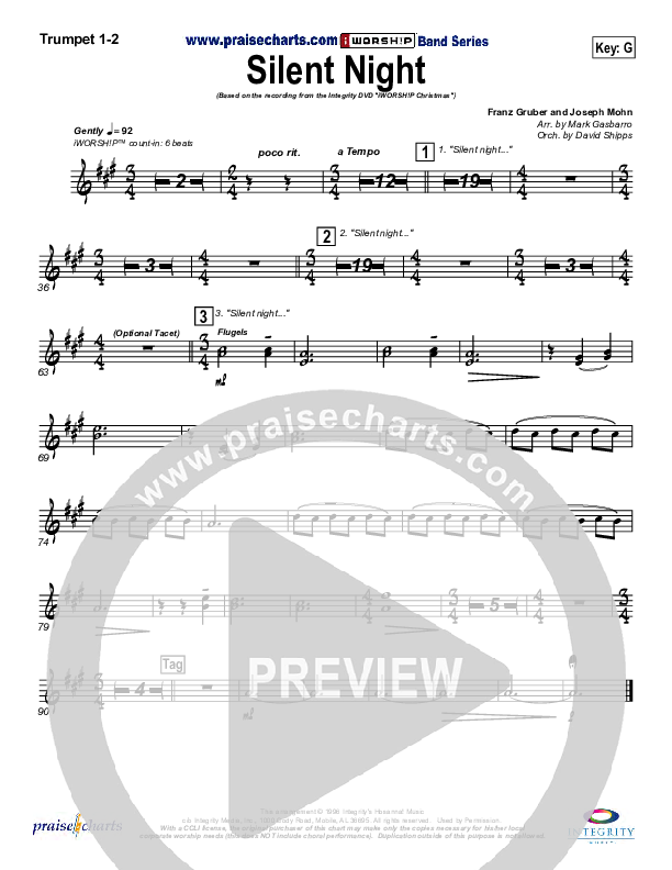 Silent Night Trumpet 1,2 (Kelly Willard)