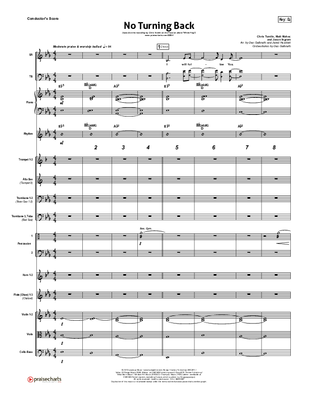No Turning Back Orchestration (Passion / Chris Tomlin)