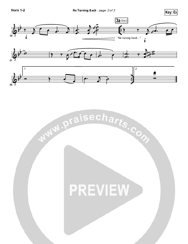 No Turning Back Brass Pack (Passion / Chris Tomlin)