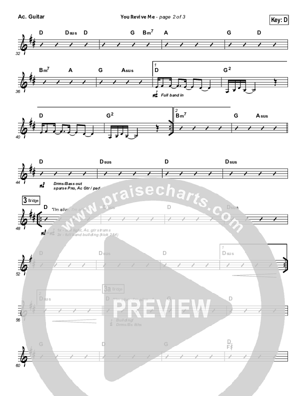 You Revive Me Acoustic Guitar (Passion / Christy Nockels)