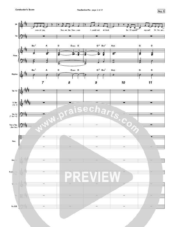 You Revive Me Conductor's Score (Passion / Christy Nockels)