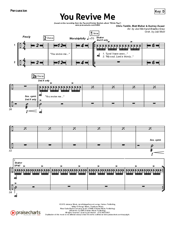 You Revive Me Percussion (Passion / Christy Nockels)