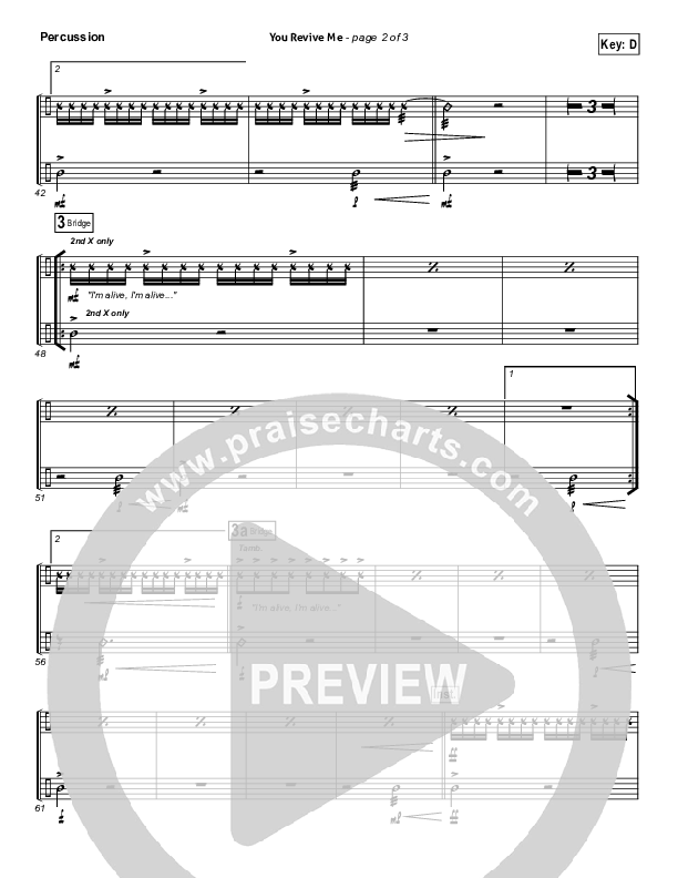 You Revive Me Percussion (Passion / Christy Nockels)