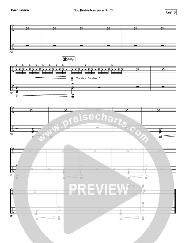 You Revive Me Percussion (Passion / Christy Nockels)