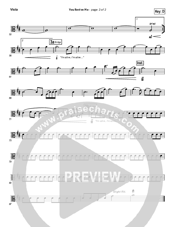 You Revive Me Viola (Passion / Christy Nockels)