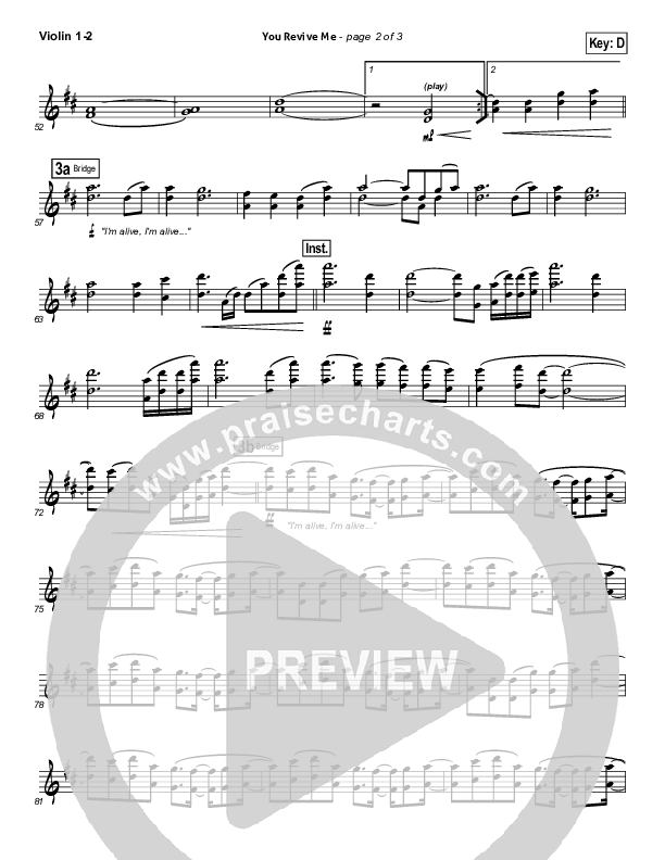 You Revive Me Violin 1/2 (Passion / Christy Nockels)
