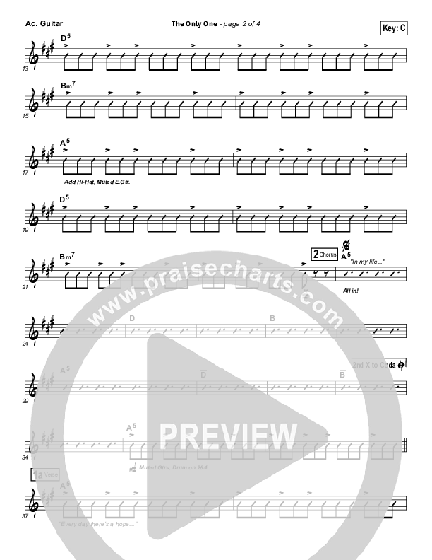 The Only One Acoustic Guitar (Passion / Chris Tomlin)